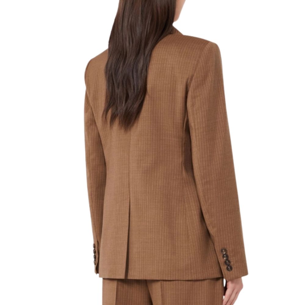 Max Mara Brown Virgin Wool Women's Blazer