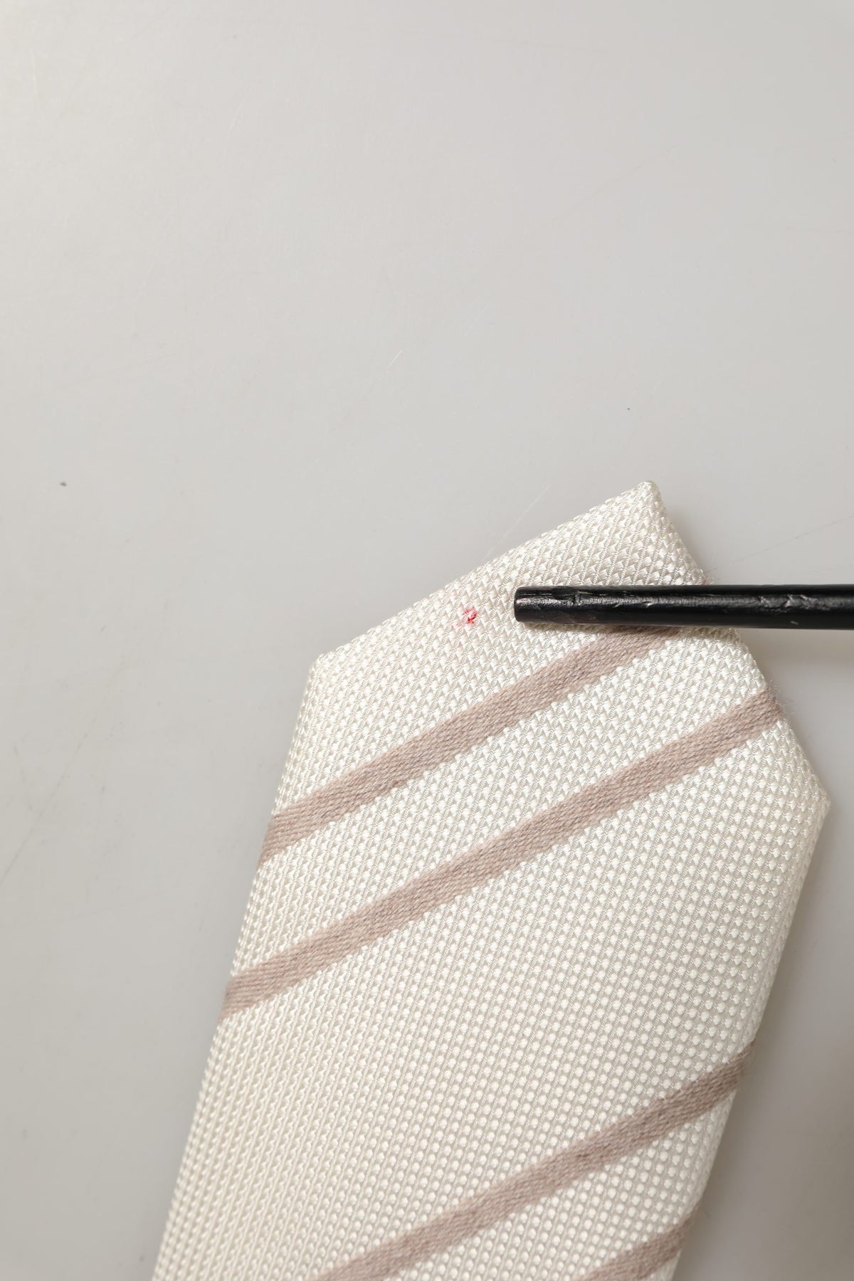 Dolce & Gabbana Men Off White Silk Stripes Adjustable Men'sd NeckMen's Men's Tie (Pre-Owned)