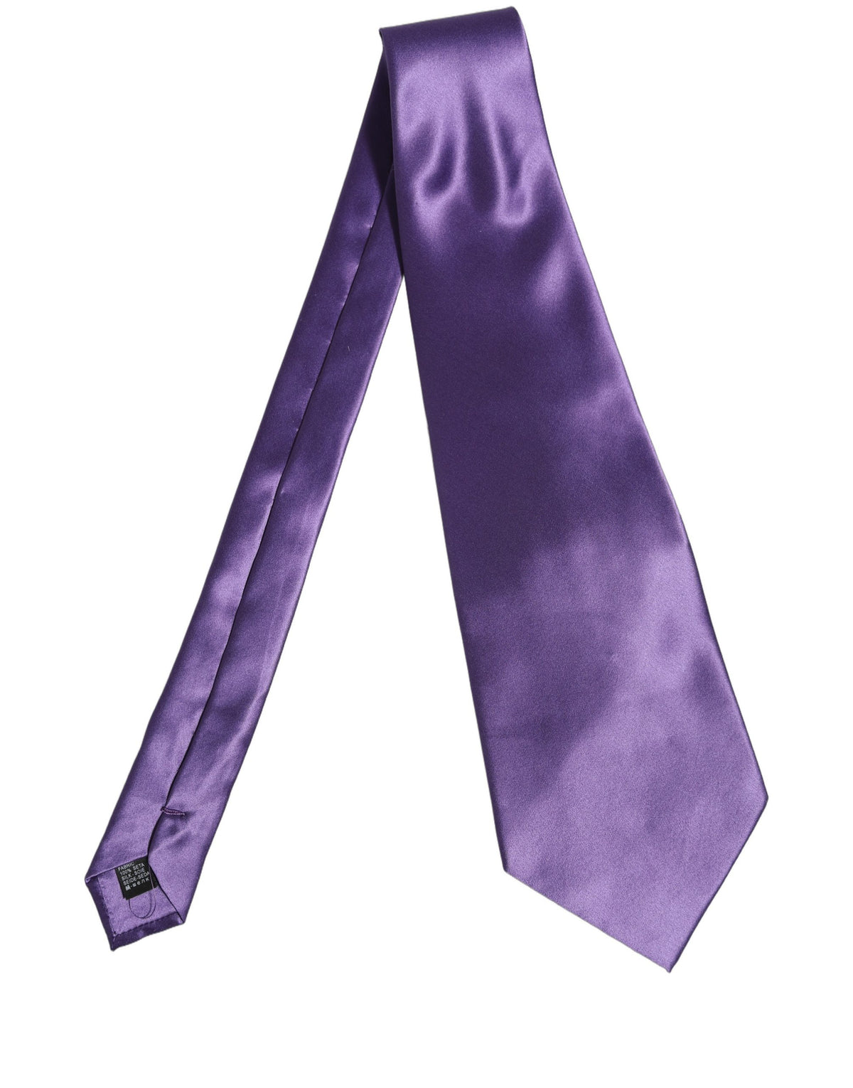 Dolce & Gabbana Men Purple Satin Silk Blend Adjustable Men'sd NeckMen's Men's Tie
