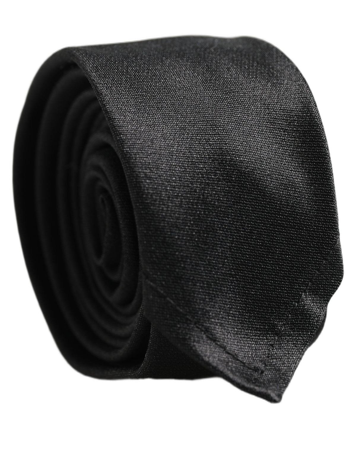 Dolce & Gabbana Men Black Satin Silk Classic Adjustable Men'sd NeckMen's Men's Tie