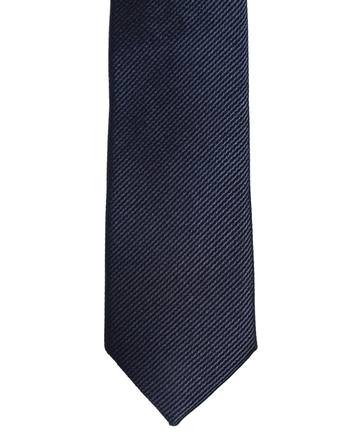 Dolce & Gabbana Men Dark Blue Textured Silk Adjustable Men'sd NeckMen's Men's Tie