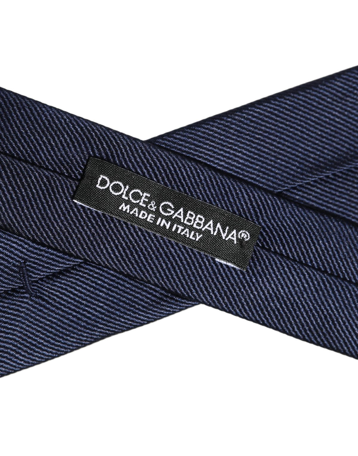 Dolce & Gabbana Men Dark Blue Textured Silk Adjustable Men'sd NeckMen's Men's Tie