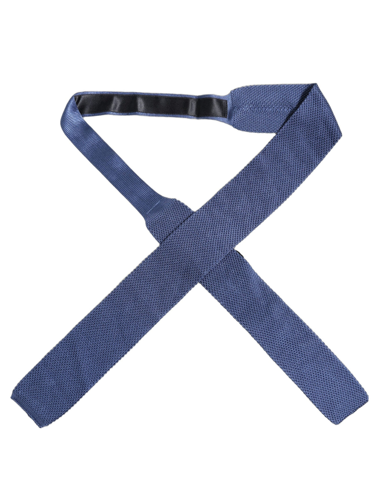 Dolce & Gabbana Men Blue Silk Knitted Skinny Adjustable Men'sd NeckMen's Men's Tie