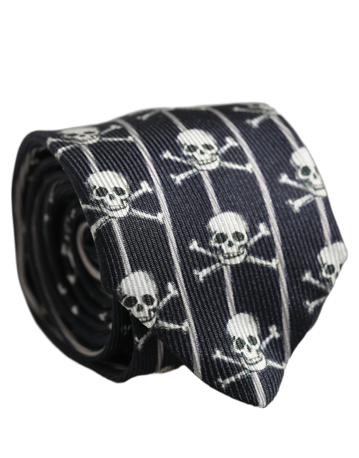 Dolce & Gabbana Men Black Silk Skull Fantasy Adjustable Men'sd NeckMen's Men's Tie