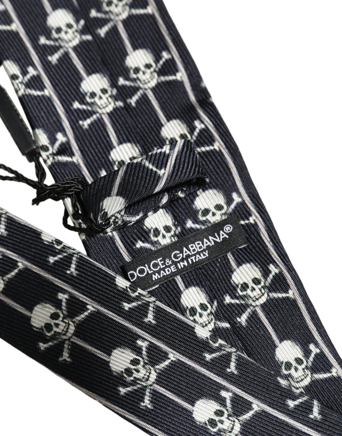 Dolce & Gabbana Men Black Silk Skull Fantasy Adjustable Men'sd NeckMen's Men's Tie