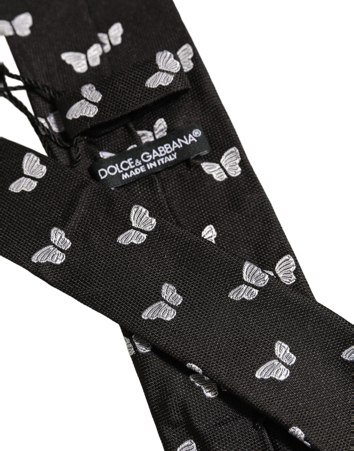 Dolce & Gabbana Men Black Silk Butterfly Adjustable Men'sd NeckMen's Men's Tie