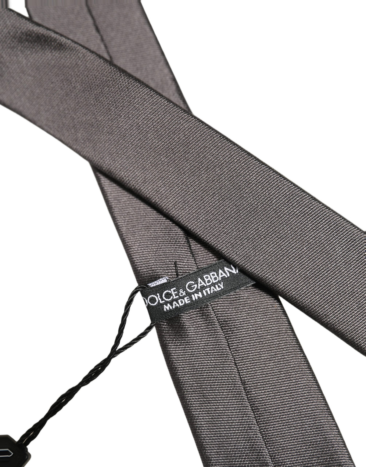 Dolce & Gabbana Black Woven 100% Silk Adjustable NeckMen's Accessory Men's Tie