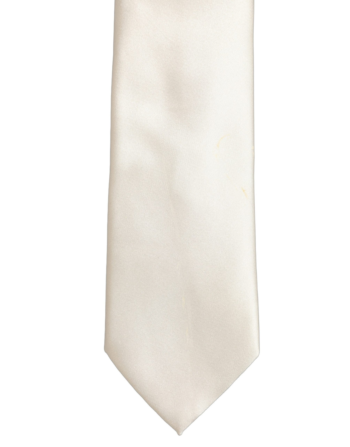 Dolce & Gabbana Cream Satin 100% Silk Adjustable Men'sd Men NeckMen's Men's Tie (Pre-Owned)