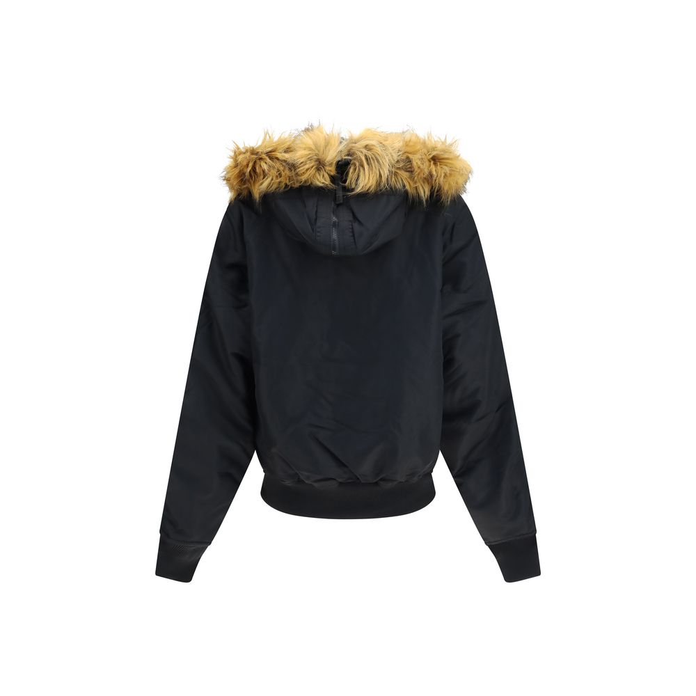 ALPHA INDUSTRIES Black Nylon Men's Bomber