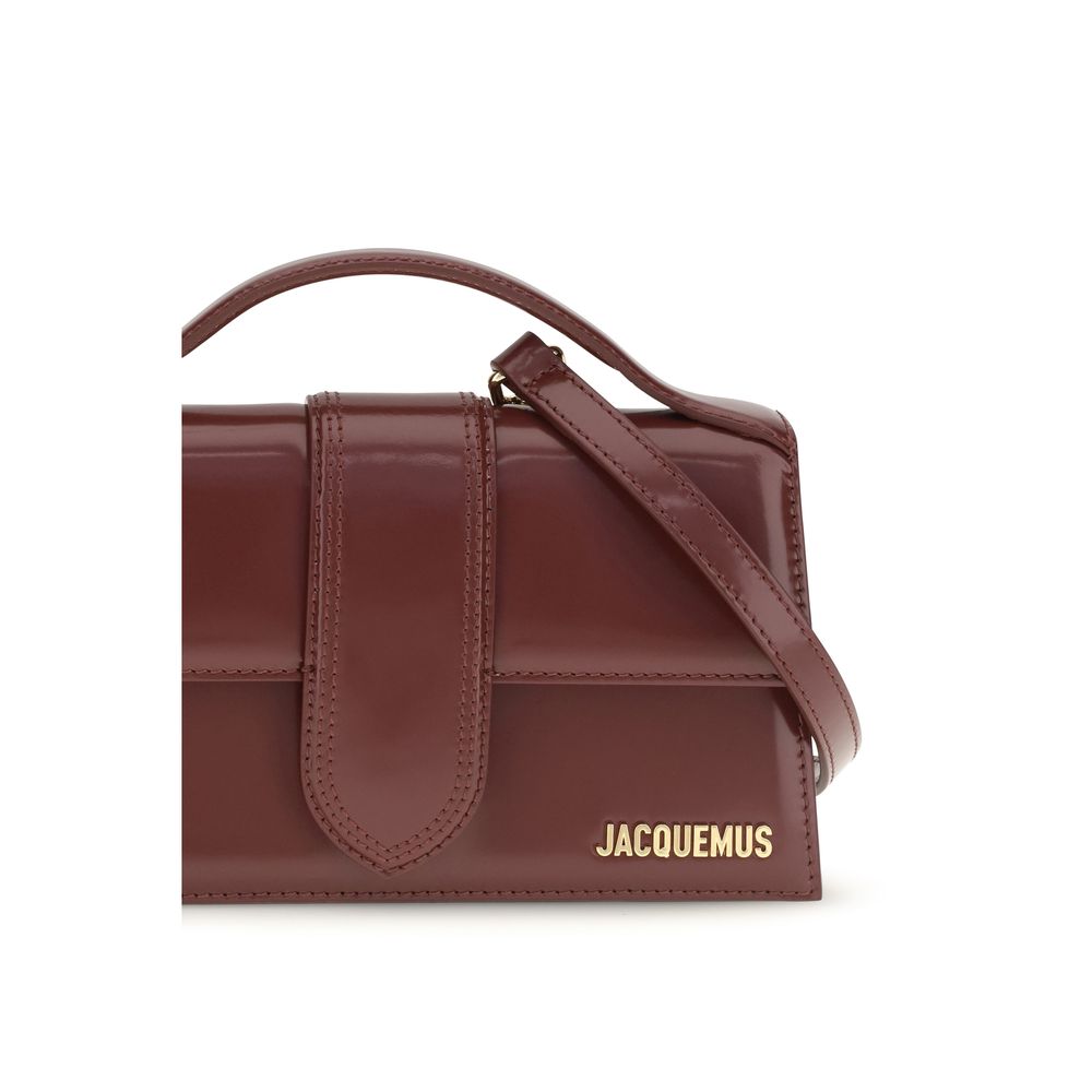 Jacquemus Bordeaux Calf Leather Bos Taurus Shoulder Women's Bag