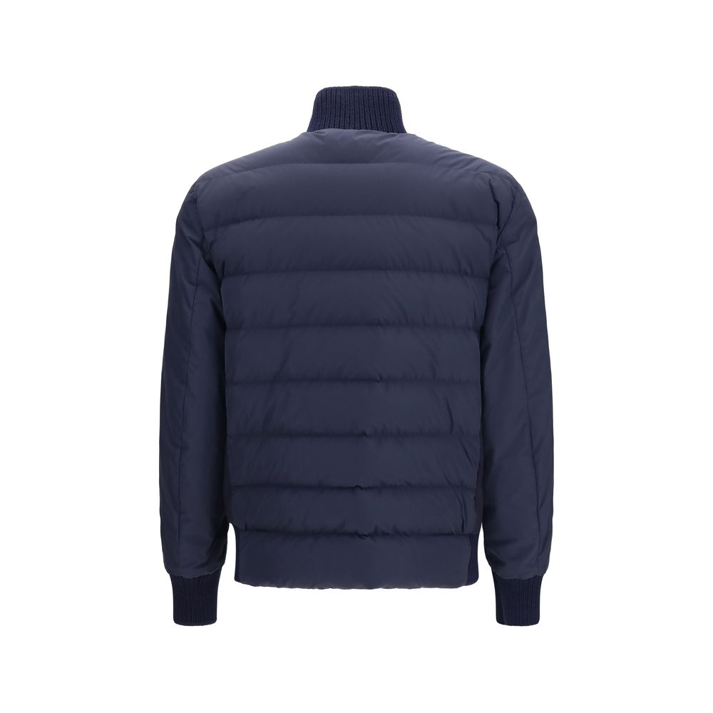 Moncler Blue Wool Oves Aries Shell Men's Jacket