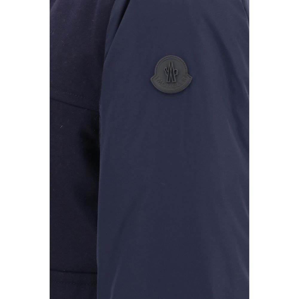 Moncler Blue Wool Oves Aries Shell Men's Jacket