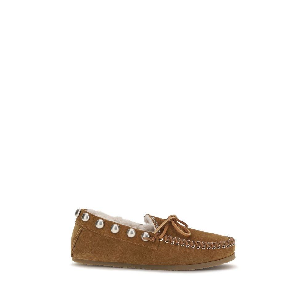 Isabel Marant Brown Calf Leather Bos Taurus Slip-On Women's Loafers