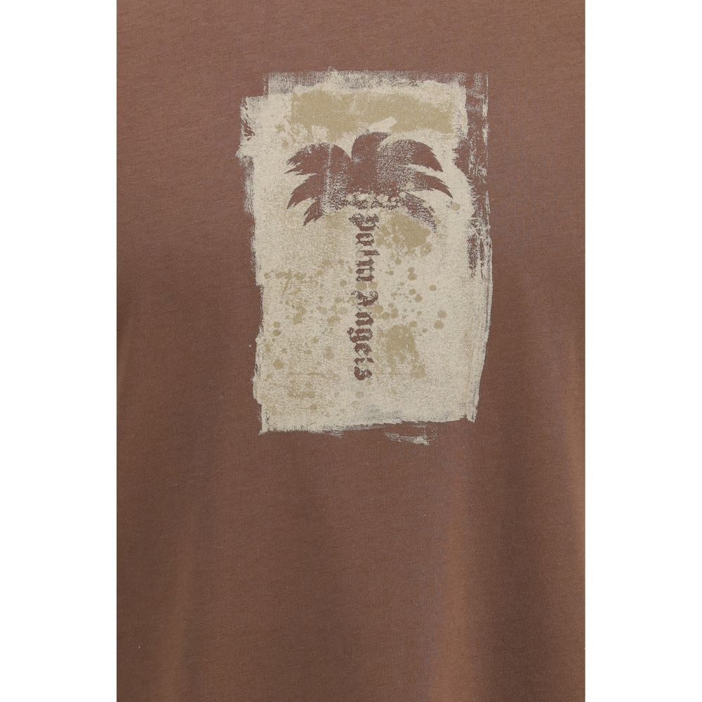 Palm Angels Brown Cotton Men's T-Shirt
