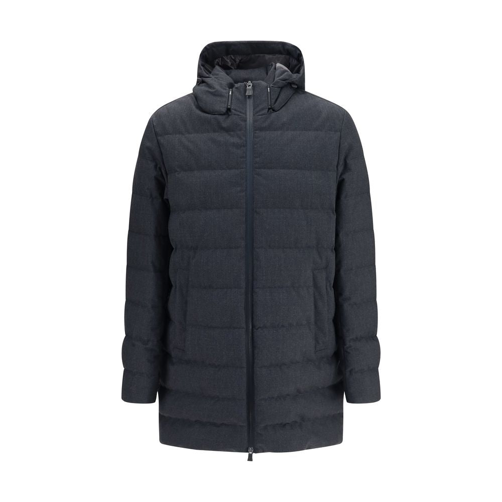 Herno Gray Polyester Full-Length Men's Jacket
