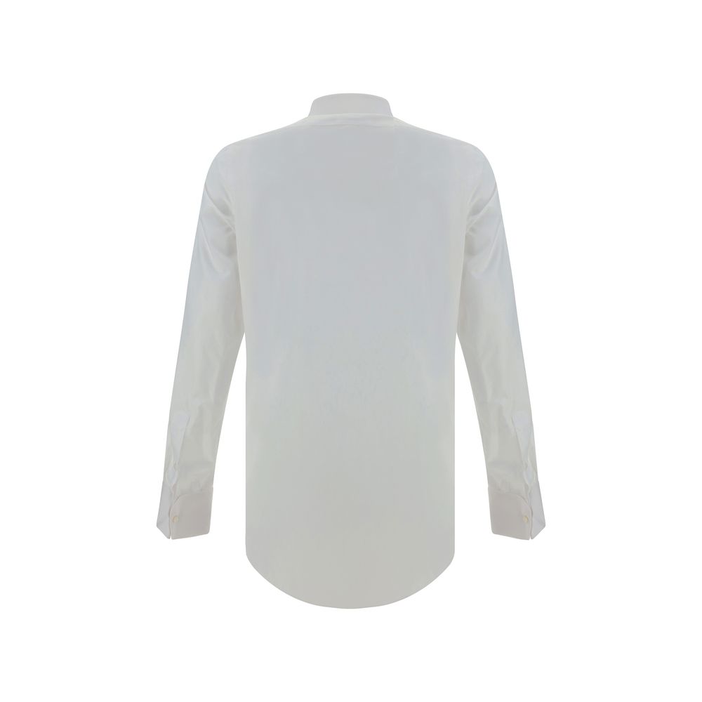 Finamore White Cotton Dress Men's Shirt