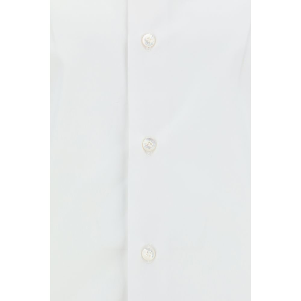 Finamore White Cotton Dress Men's Shirt