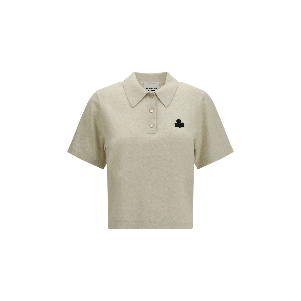 Isabel Marant Étoile Gray Cotton Polo Women's Shirt