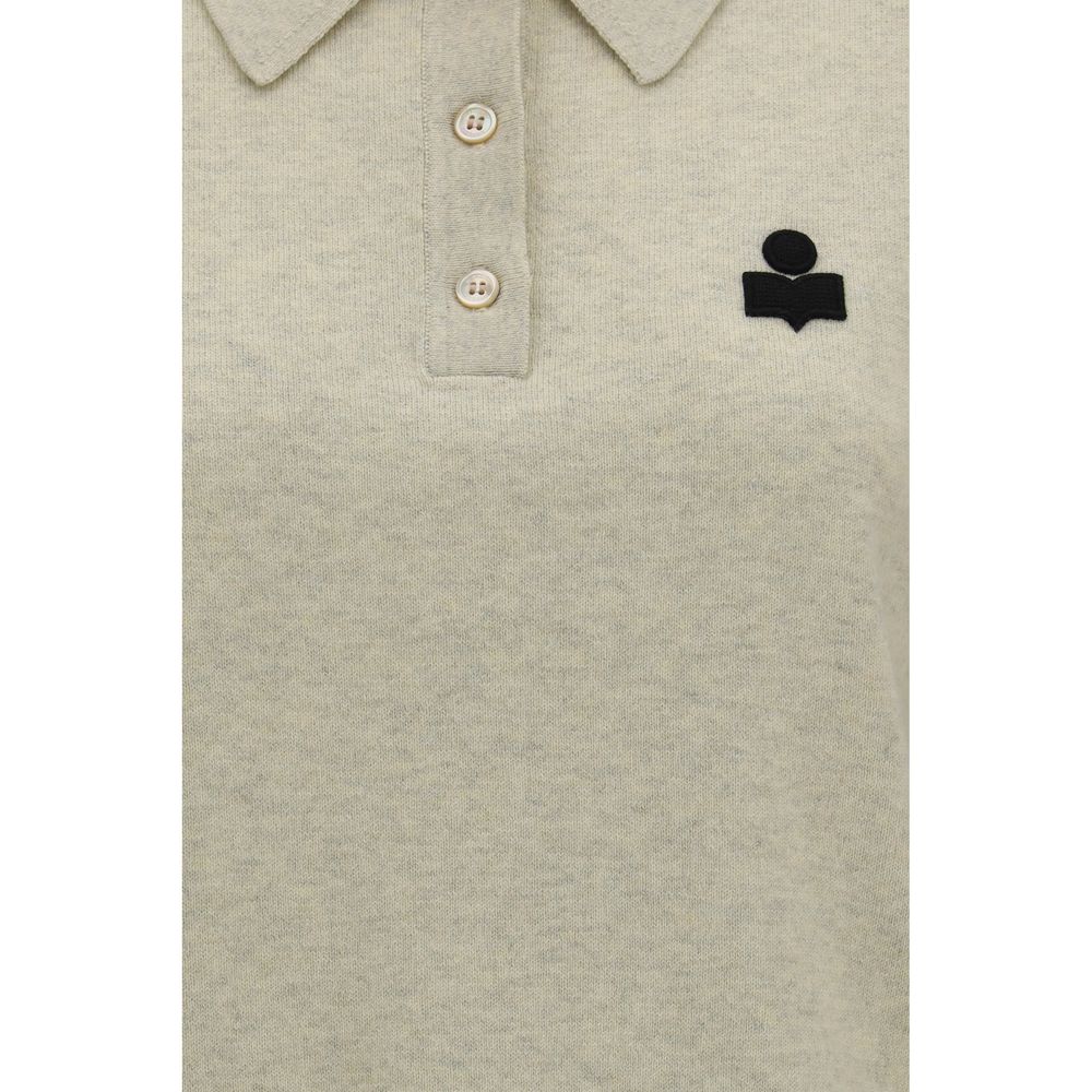 Isabel Marant Étoile Gray Cotton Polo Women's Shirt
