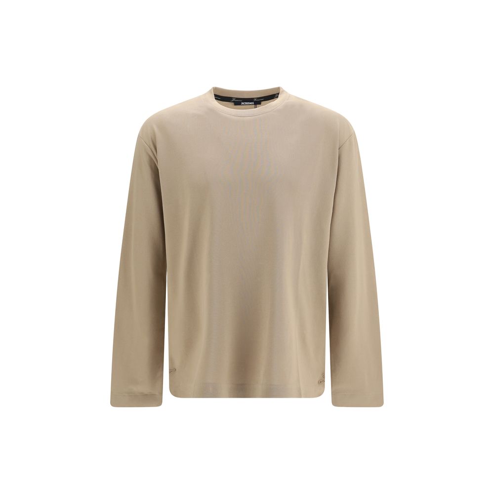 Jacquemus Beige Paper Long Sleeve Men's T-Shirt