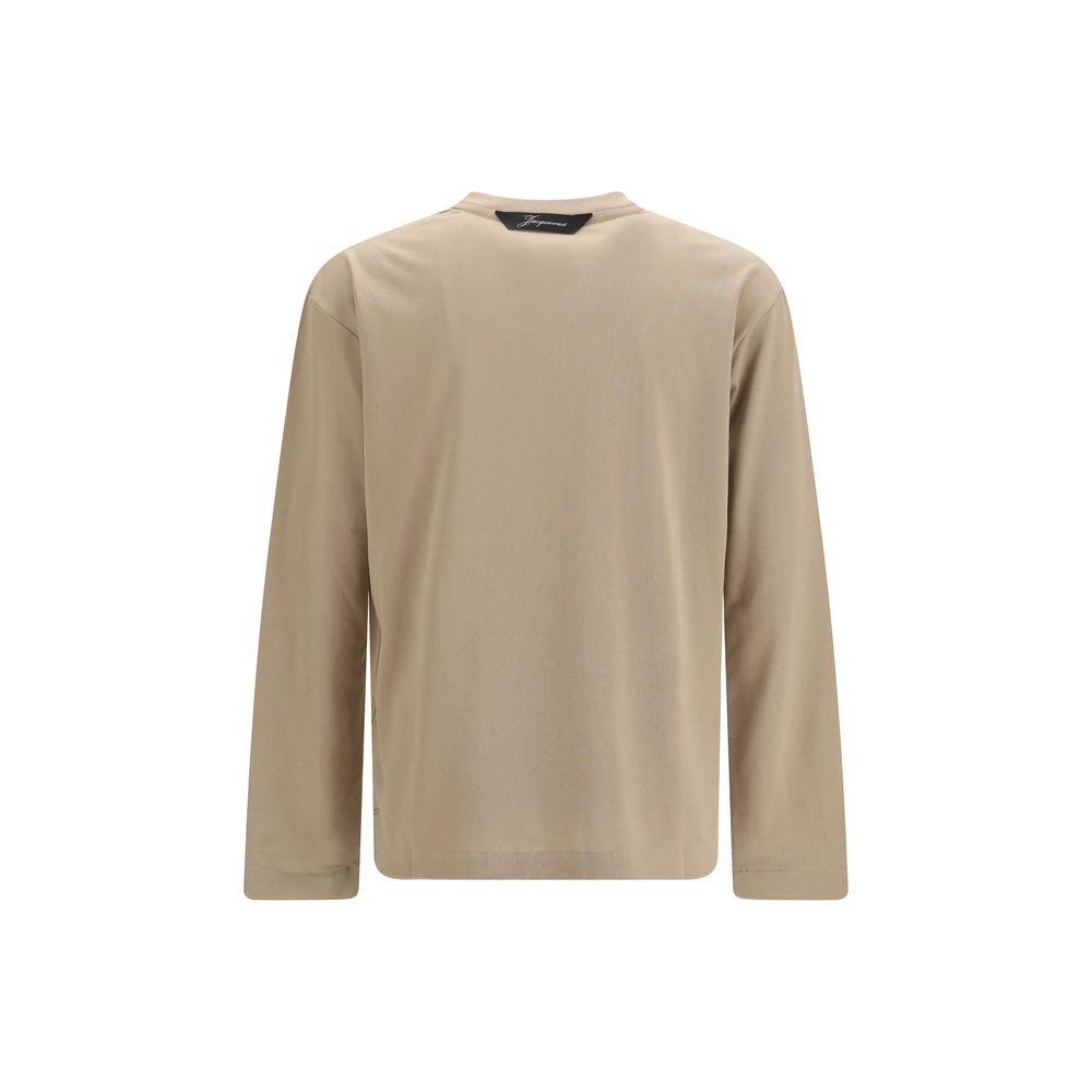 Jacquemus Beige Paper Long Sleeve Men's T-Shirt