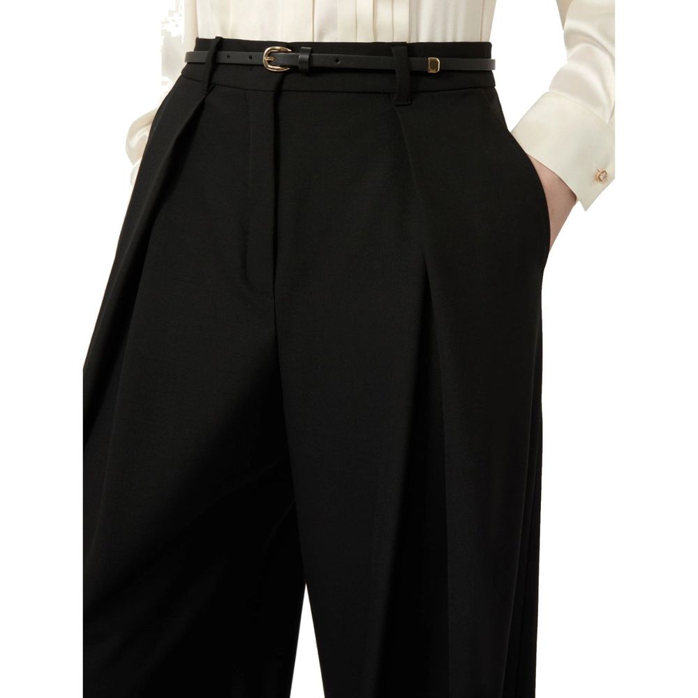 Max Mara Black Elastane Casual Women's Pants
