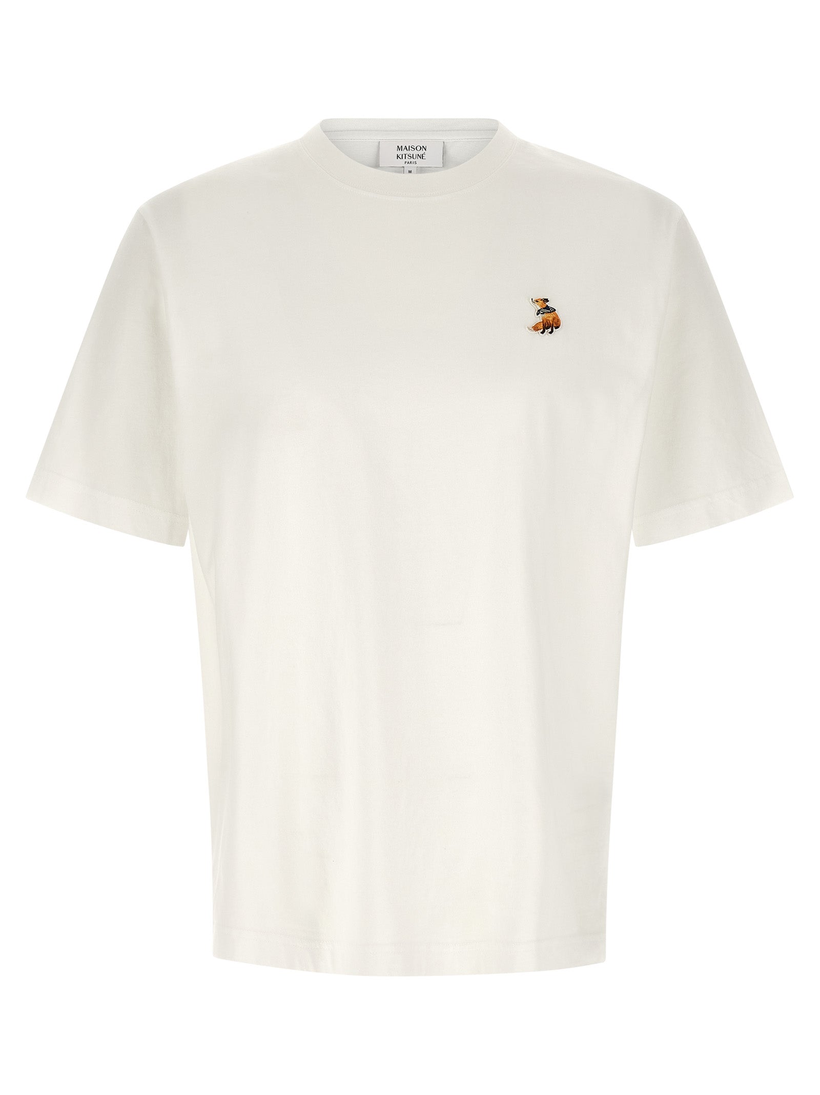 Maison Kitsuné White Organic Cotton Men's T-Shirt
