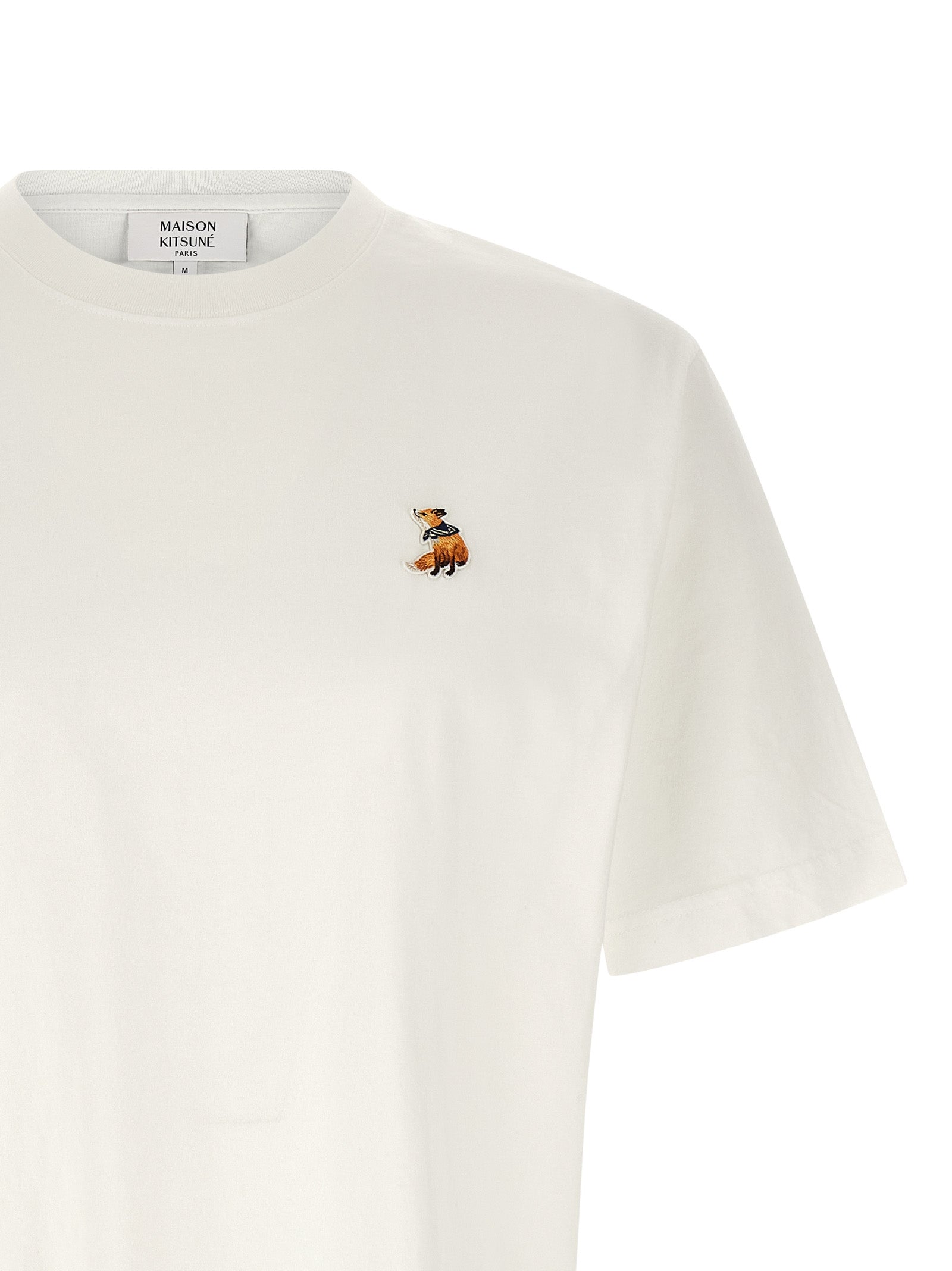 Maison Kitsuné White Organic Cotton Men's T-Shirt