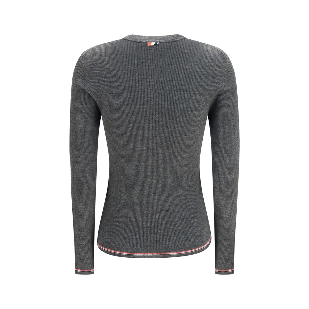 Thom Browne Gray Wool Oves Aries Women's Cardigan