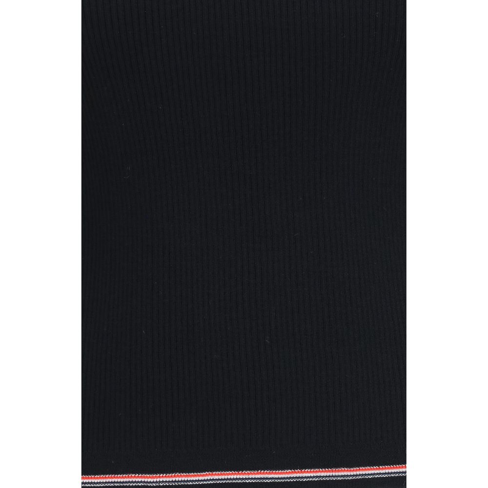 Thom Browne Black Wool Oves Aries Sleeveles Women's T-Shirt