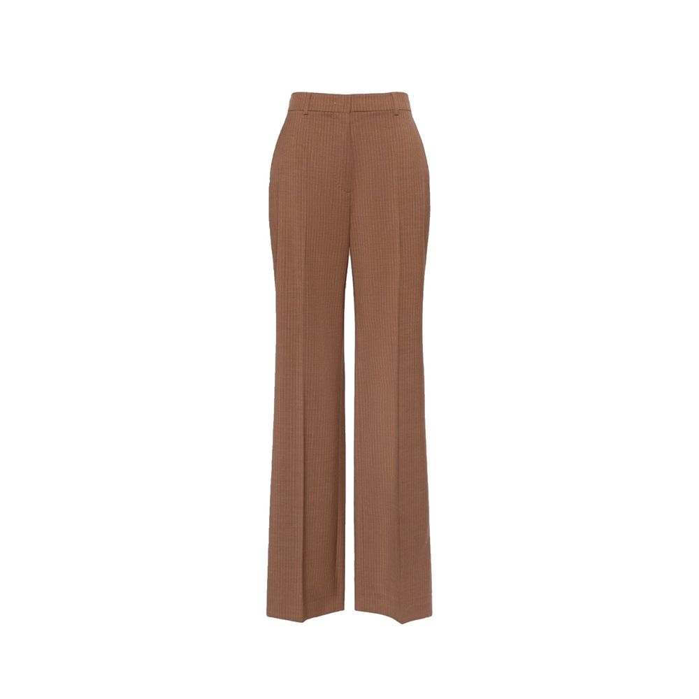 Max Mara Brown Virgin Wool Dress Women's Pants