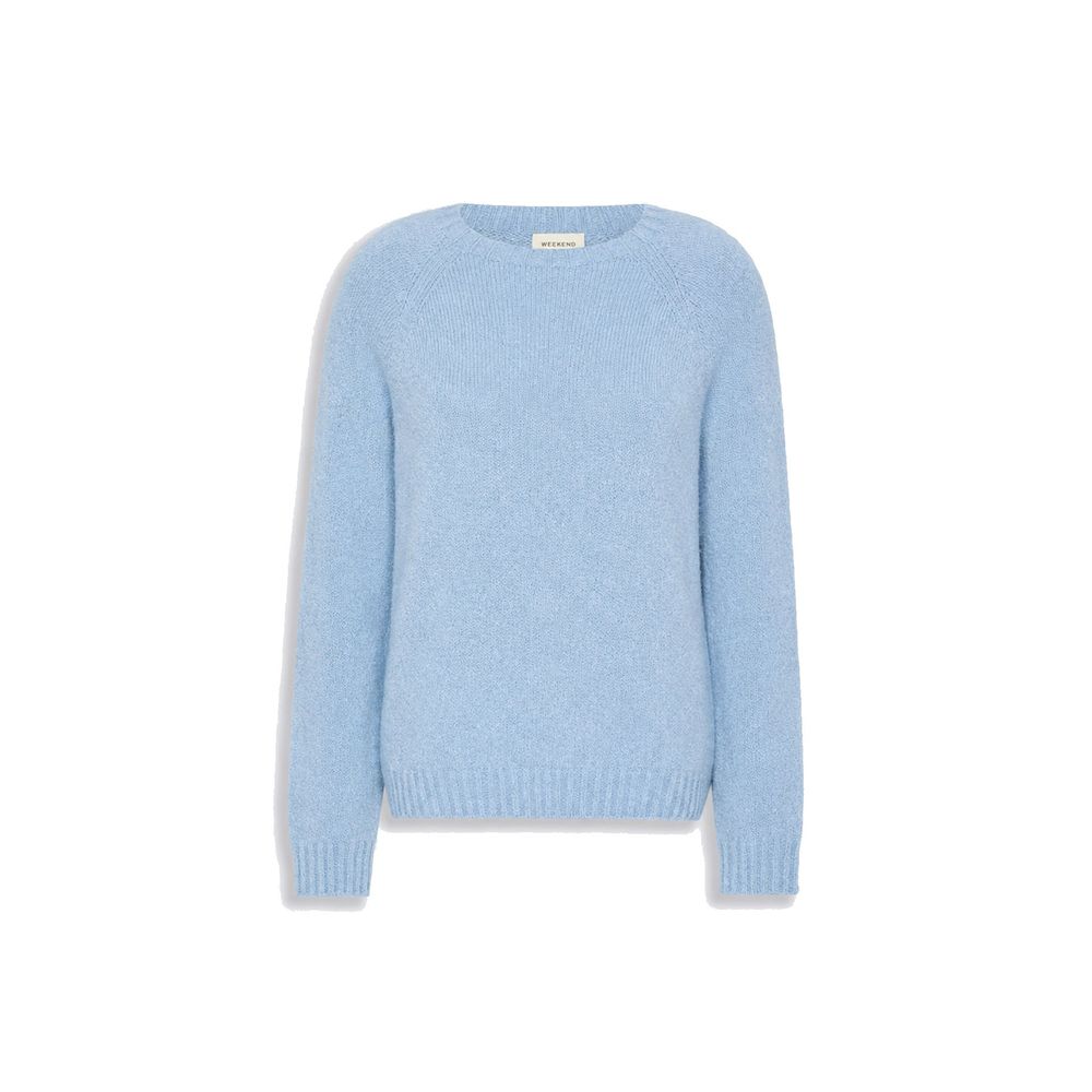 Max Mara Blue Alpaca Leather Women's Sweatshirt