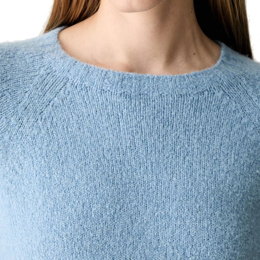 Max Mara Blue Alpaca Leather Women's Sweatshirt