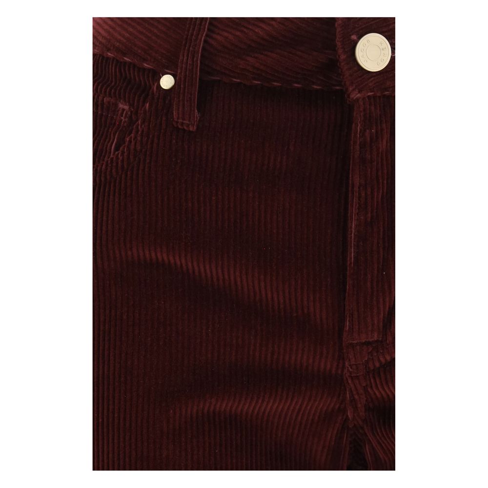 Jacob Cohen Bordeaux Cotton Flared Women's Jeans