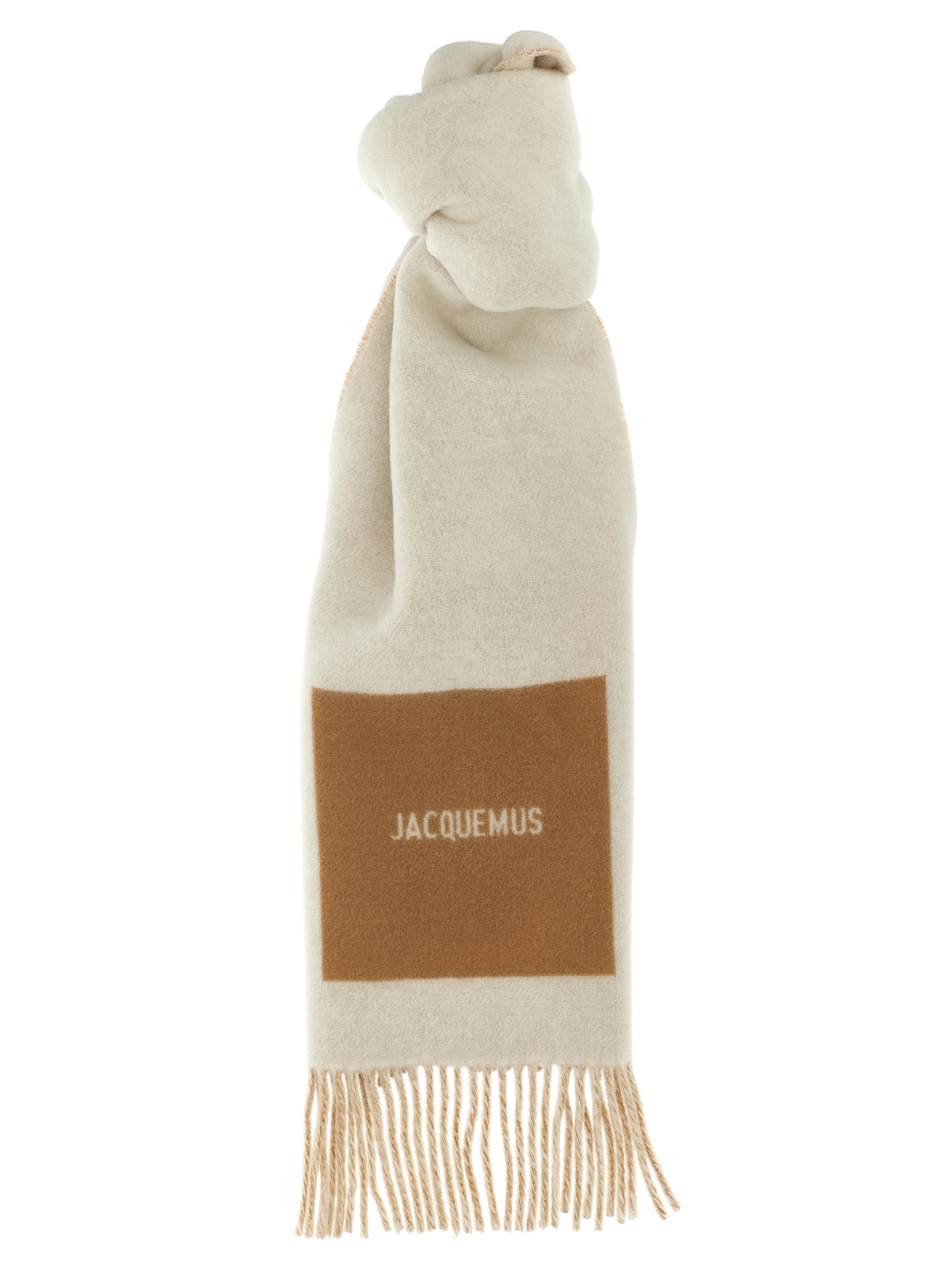 Jacquemus Beige Virgin Wool Men's Foulard