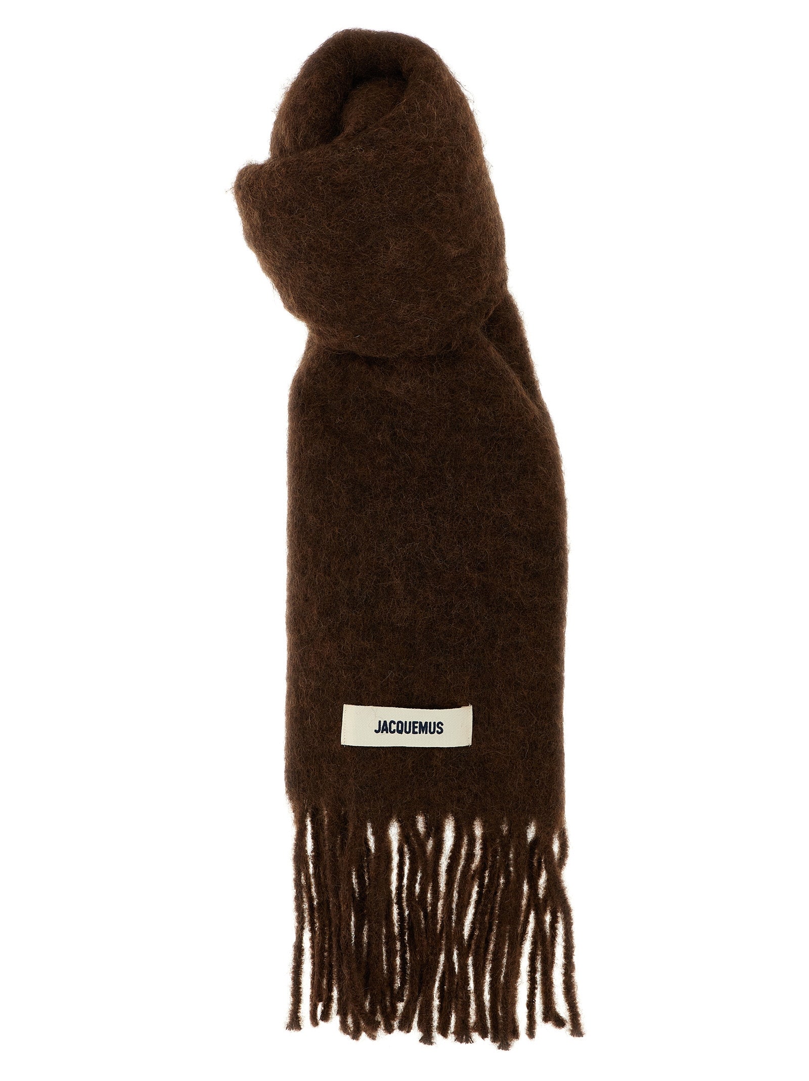 Jacquemus Brown Alpaca Leather Men's Foulard