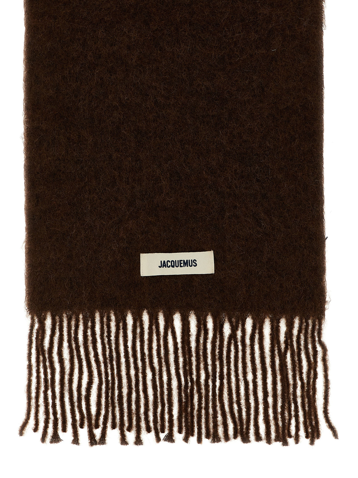 Jacquemus Brown Alpaca Leather Men's Foulard
