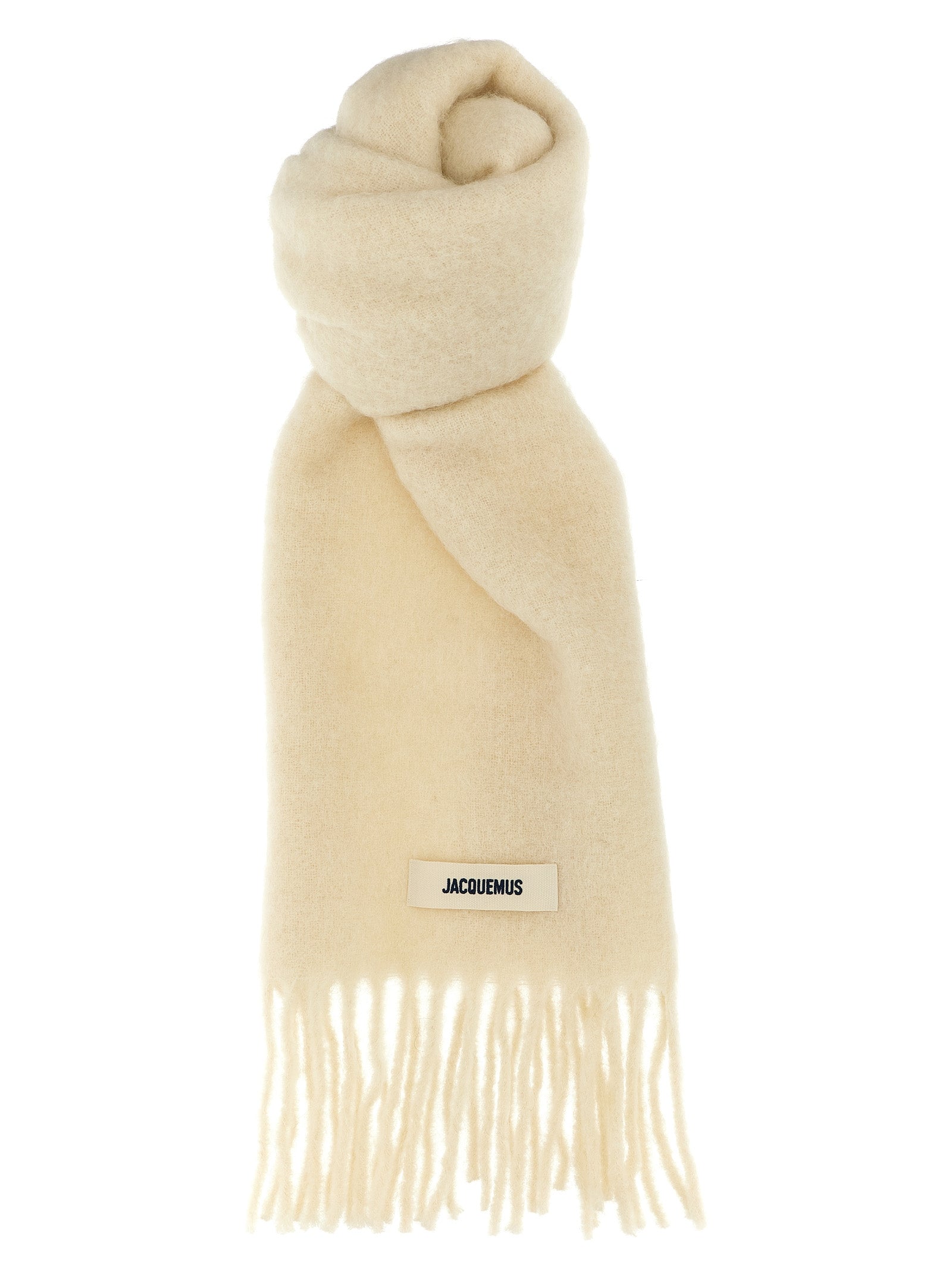 Jacquemus White Alpaca Leather Women's Foulard