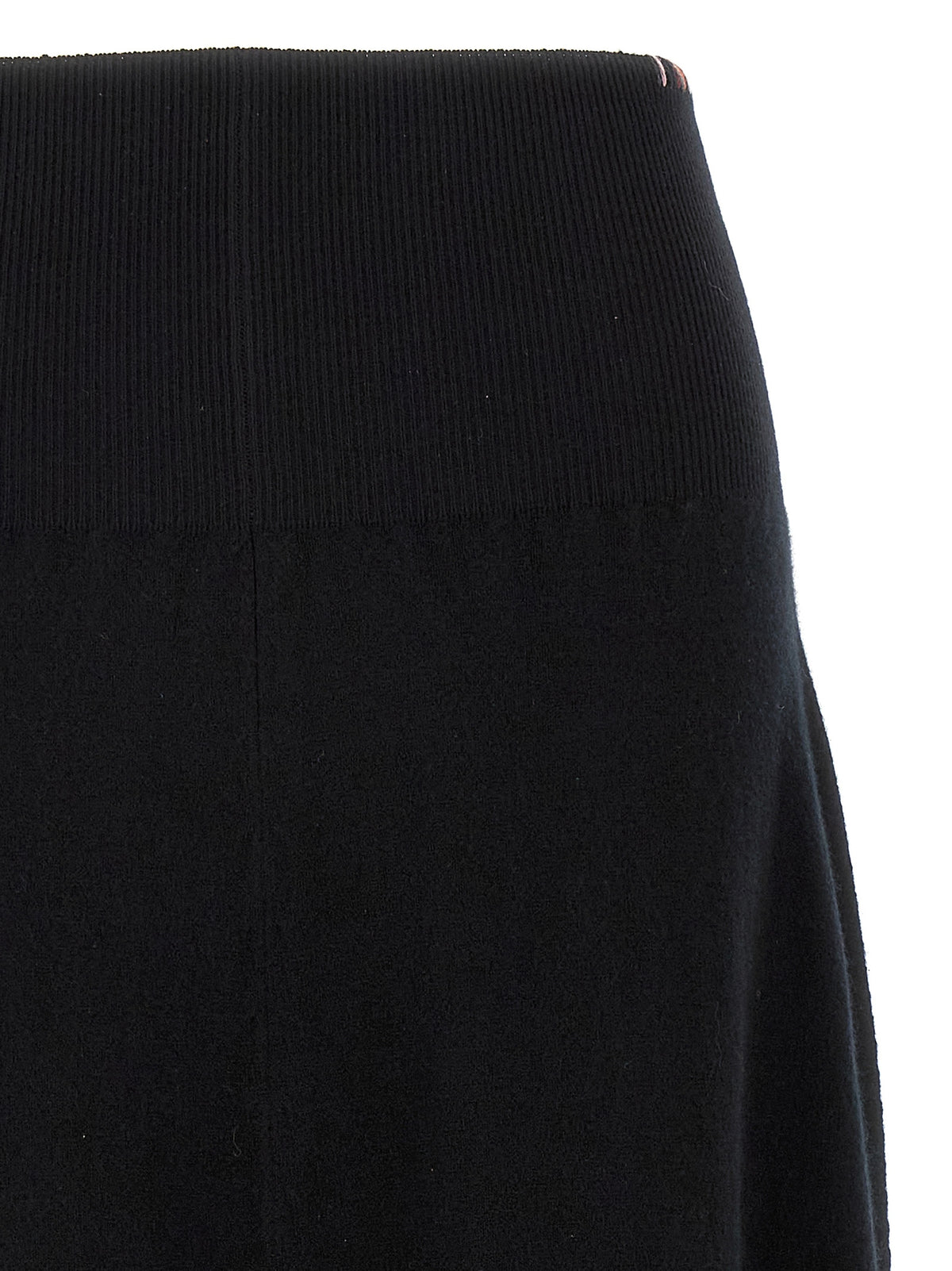 Extreme Cashmere Black Cashmere Midi Women's Skirt