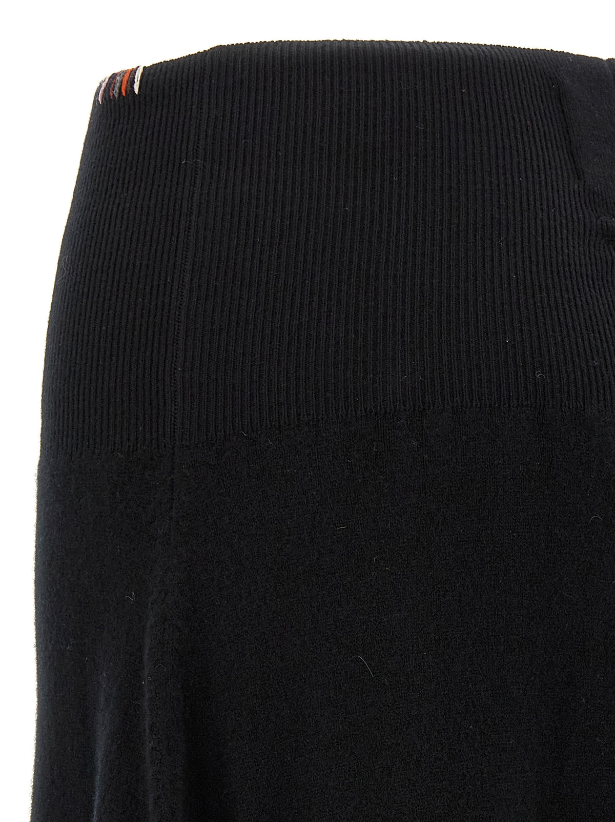 Extreme Cashmere Black Cashmere Midi Women's Skirt