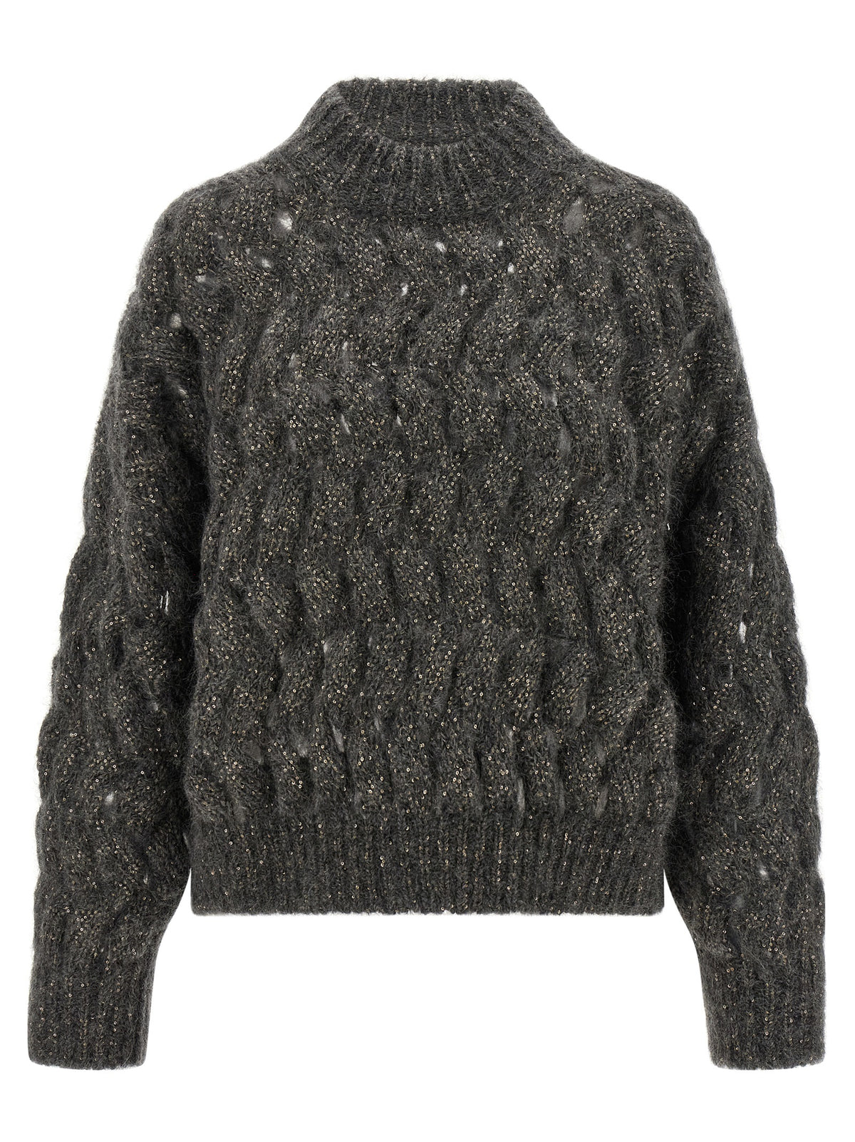Brunello Cucinelli Gray Wool Women's Cardigan