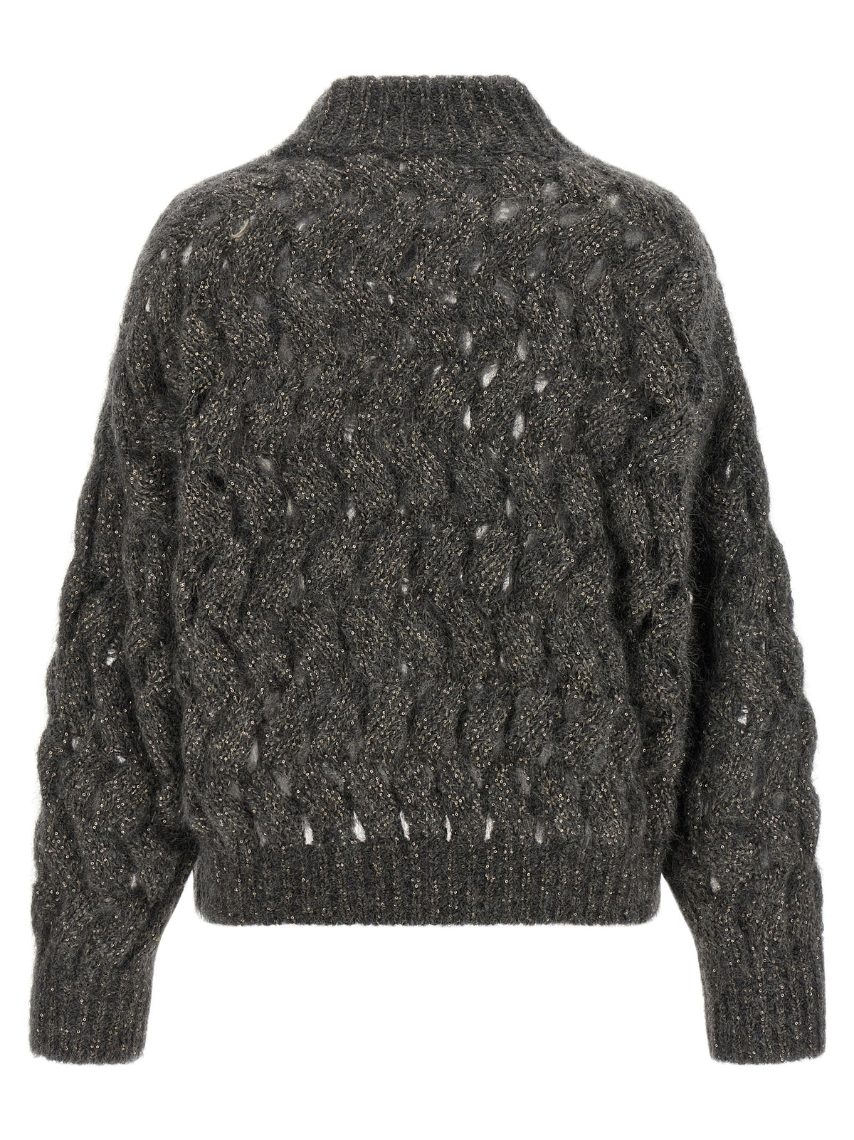 Brunello Cucinelli Gray Wool Women's Cardigan