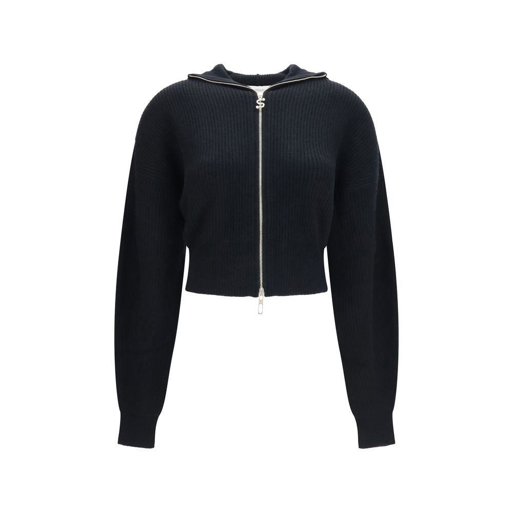 Max Mara Black Wool Oves Aries Women's Cardigan