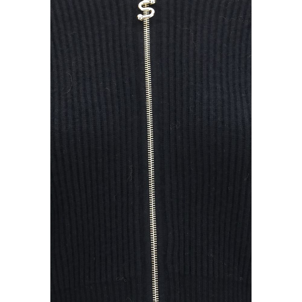 Max Mara Black Wool Oves Aries Women's Cardigan