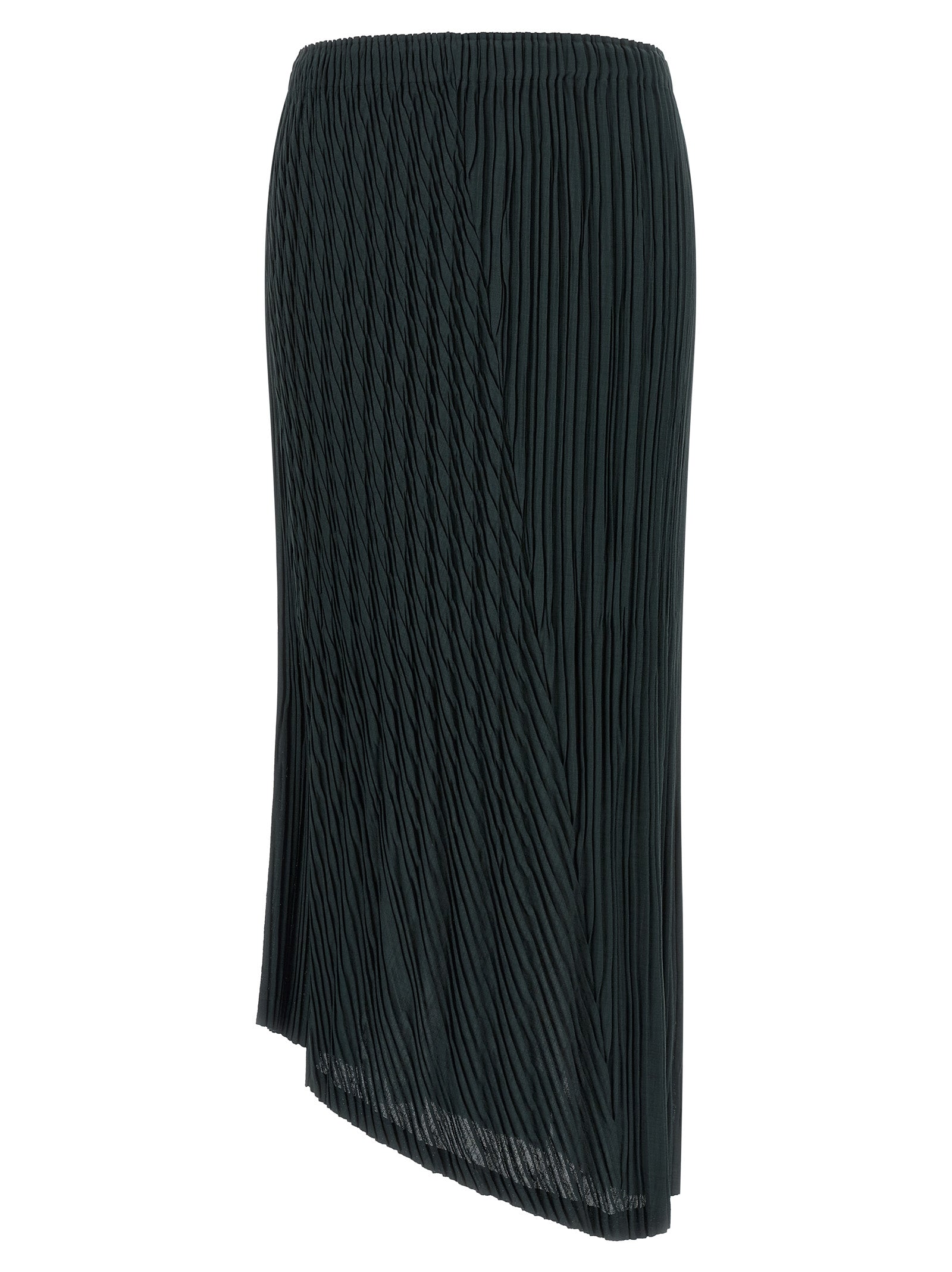 Issey Miyake Blue Polyester Midi Women's Skirt