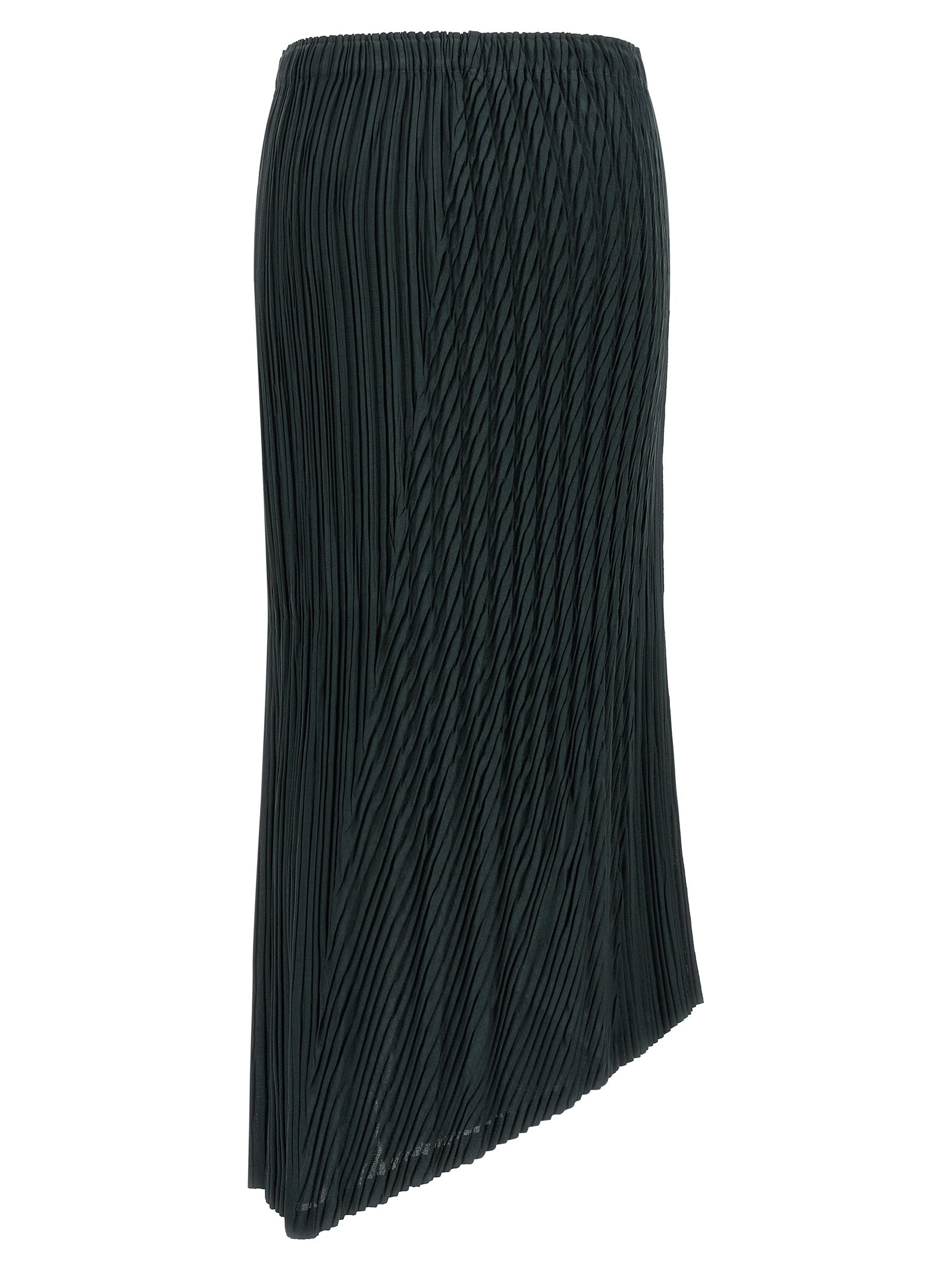 Issey Miyake Blue Polyester Midi Women's Skirt