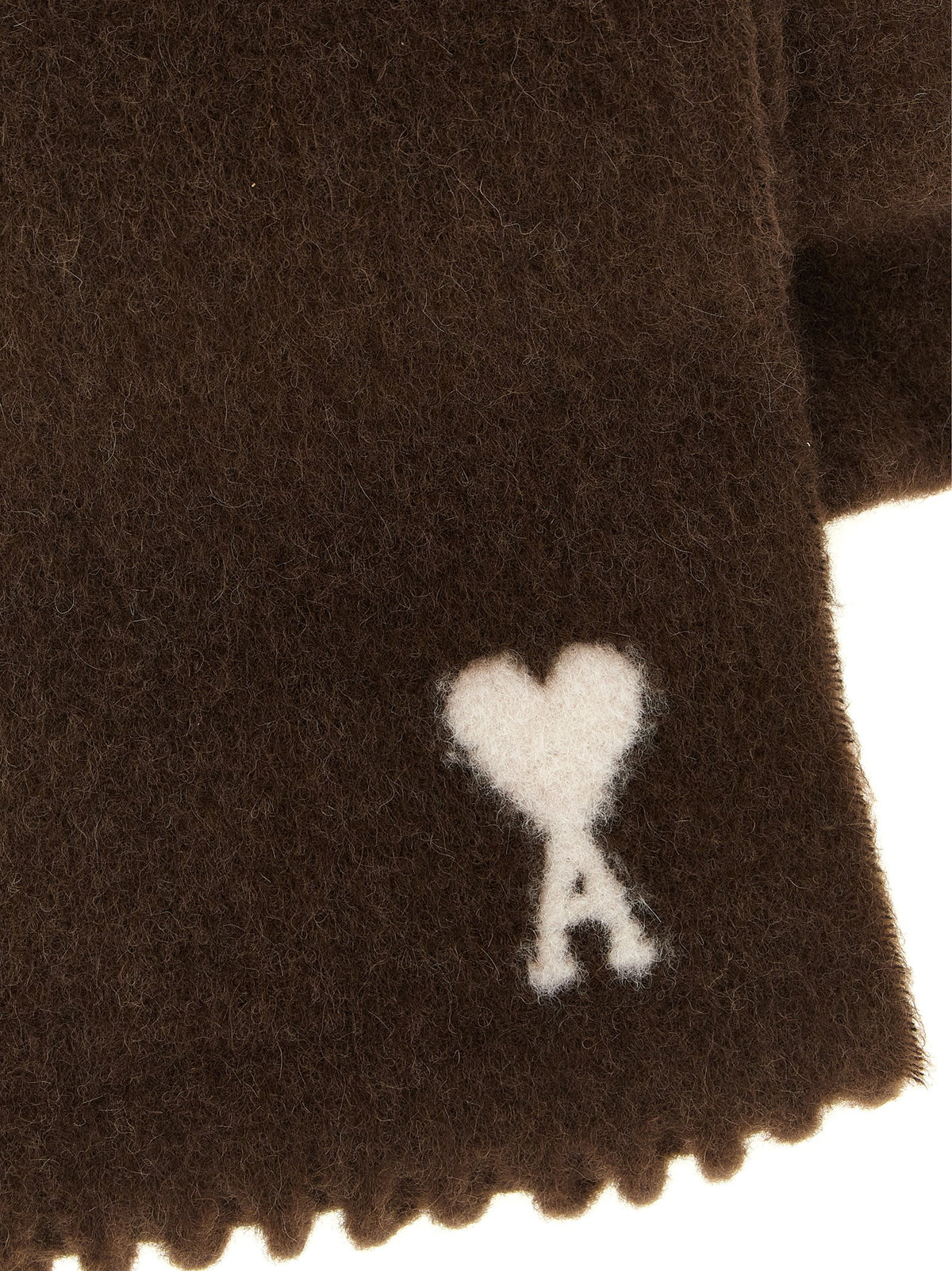 Ami Paris Brown Alpaca Leather  Foulard