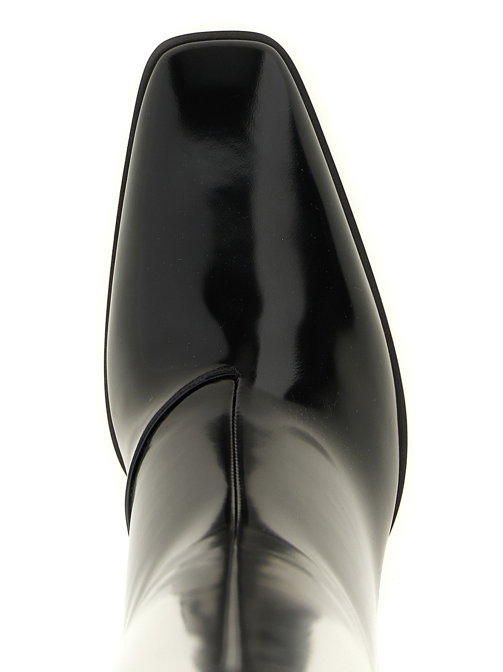 Saint Laurent Black Calfskin Over The Women's Knee