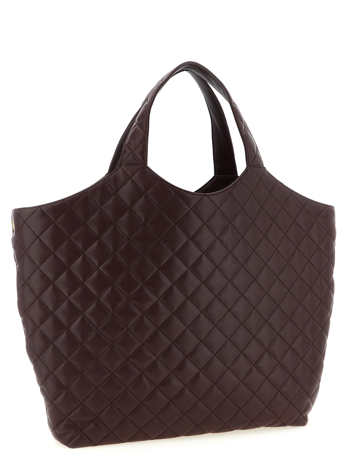 Saint Laurent Bordeaux Lamb Leather Tote Women's Bag