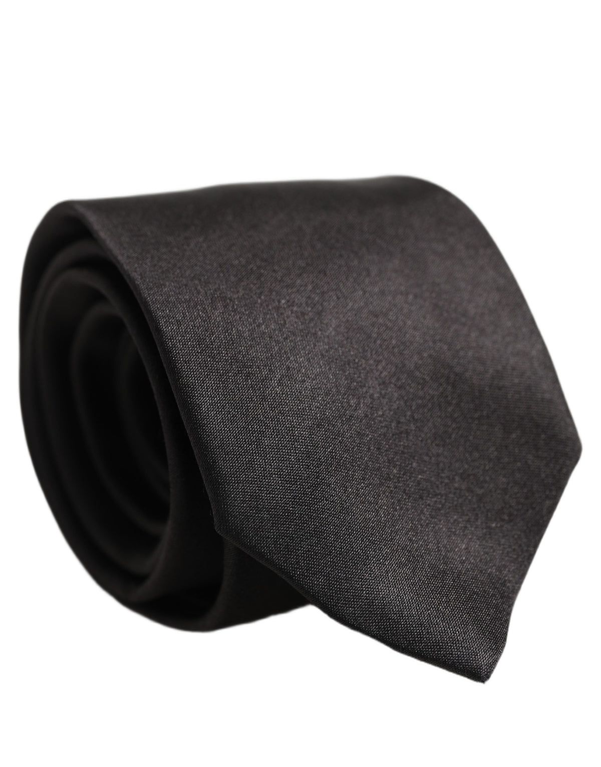Dolce & Gabbana Black Satin 100% Silk Adjustable Men'sd Men NeckMen's Men's Tie